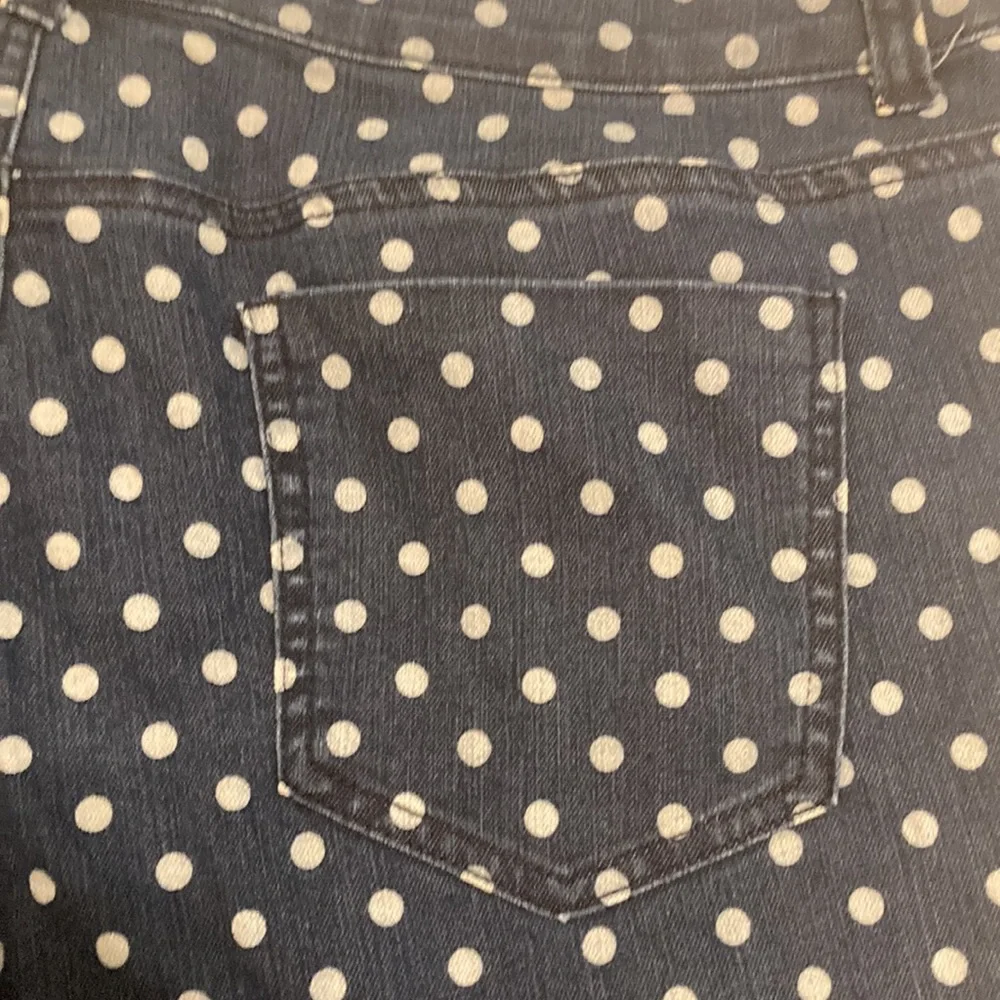 Chico's Platinum Denim Polka Dot Jeans Size 2 (12) - Picture 10 of 13